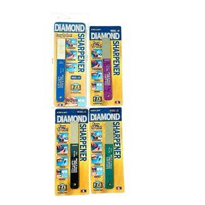 EZE-LAP LOT OF 4 Super Fine to Extra Coarse Diamond Hones Sharpening Stones Hand